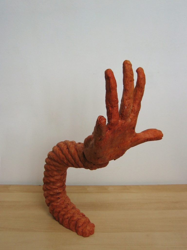 Hand Out, 2007, ceramic, 20 cm x 30 cm x 40 cm