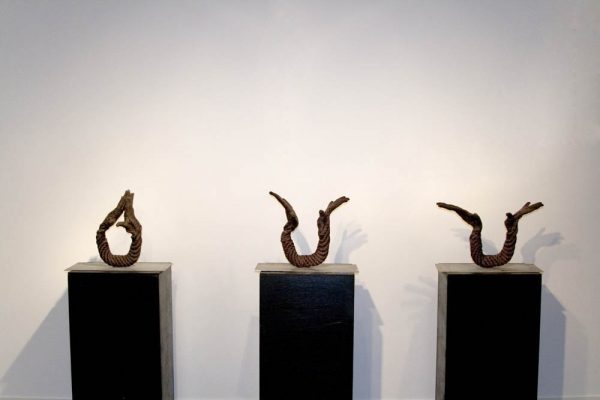 Opening, 2007, 3 elements, 50 cm x 40 cm x 20 cm, Fired Ceramic
