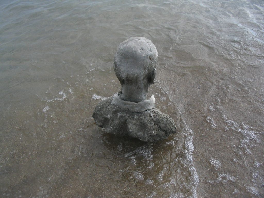 Sand Man (from dust to dust), 2004, beach sand and paraffin wax, dimensions variable approx. 40 x 50 x 60 cm.