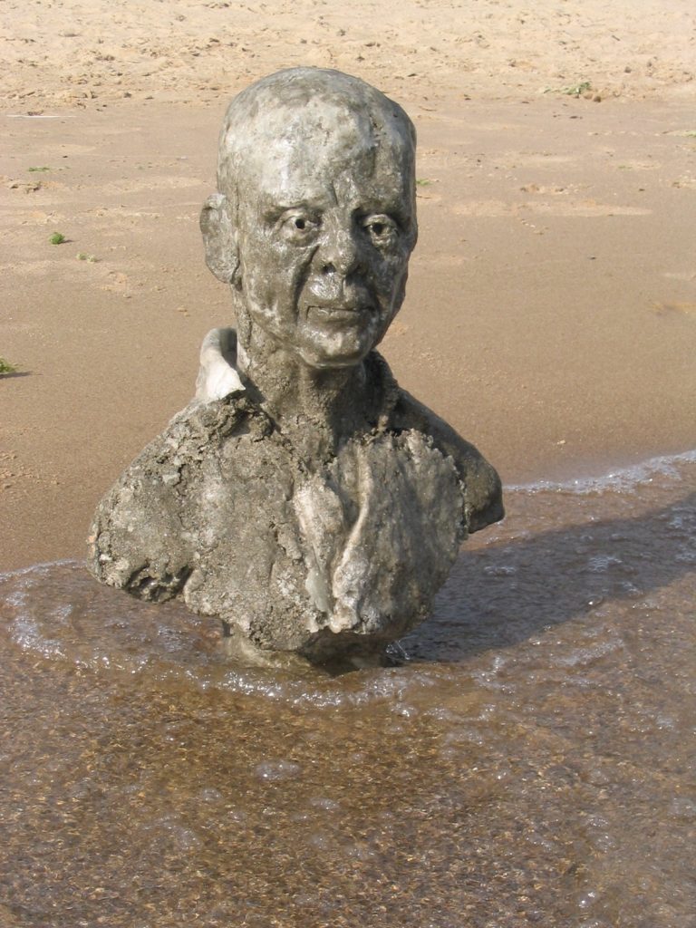 Sand Man (from dust to dust), 2004, beach sand and paraffin wax, dimensions variable approx. 40 x 50 x 60 cm.